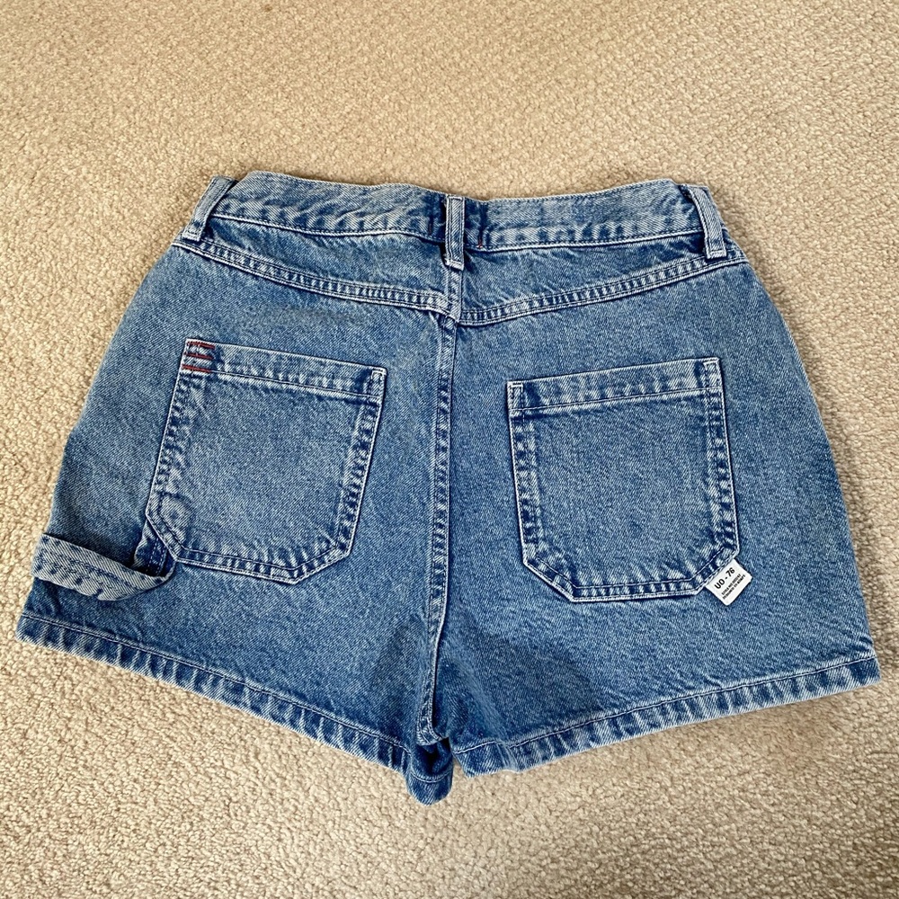 BDG cargo blue denim shorts